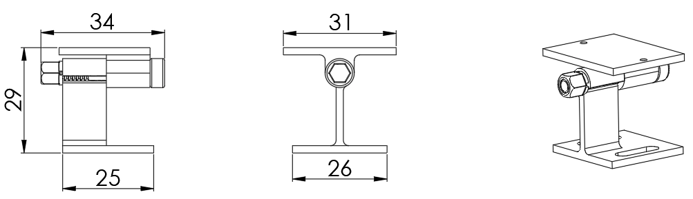 Tipo 3, staffa girevole