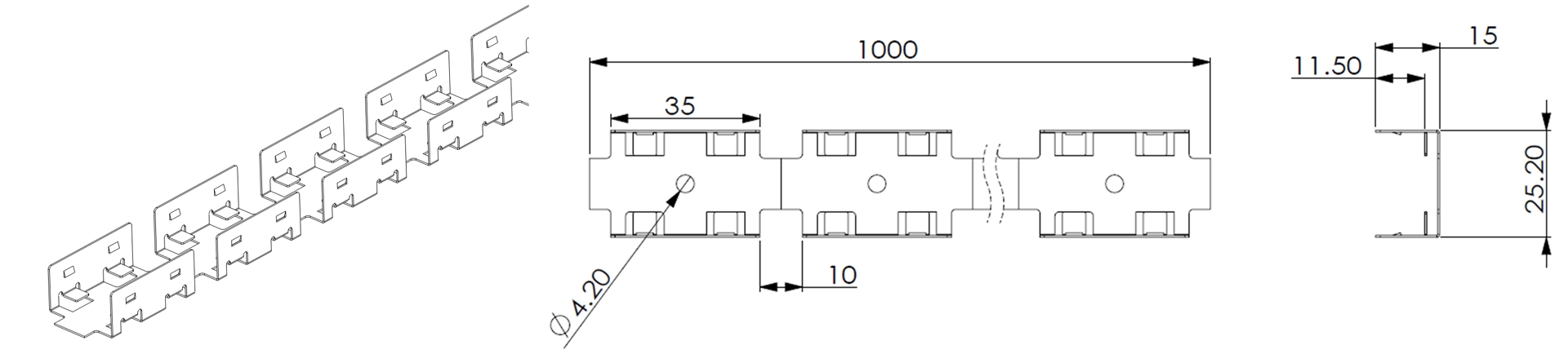 Tipo 4, catena di installazione in acciaio inossidabile (1 metro per pezzo)