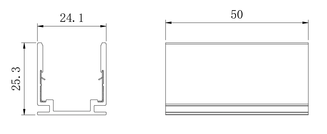 Tipo 1, clip AL per applicazioni esterne (AL 50 mm/pz con 2 clip)
