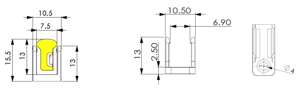 8.1 Profilo AL (1 metro/pz) e clip AL (30 mm/pz)
