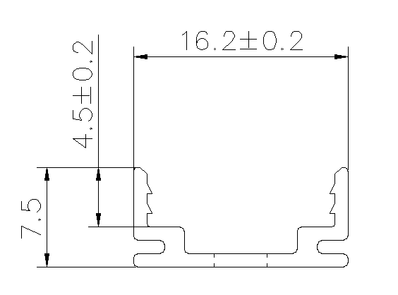 Tipo 1, profilo AL per applicazioni esterne (1 metro o 3 cm per pz)